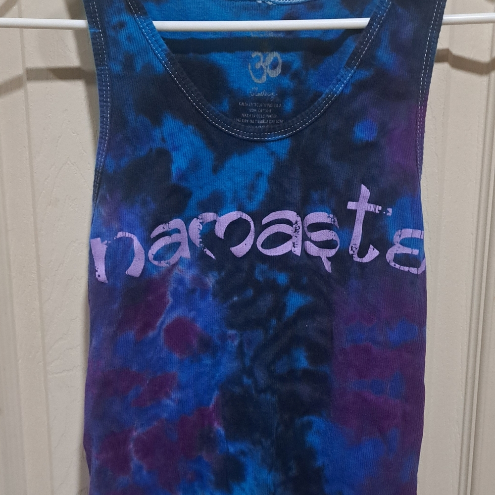 SHAN Om Symbol Tie-Dye Tank Top